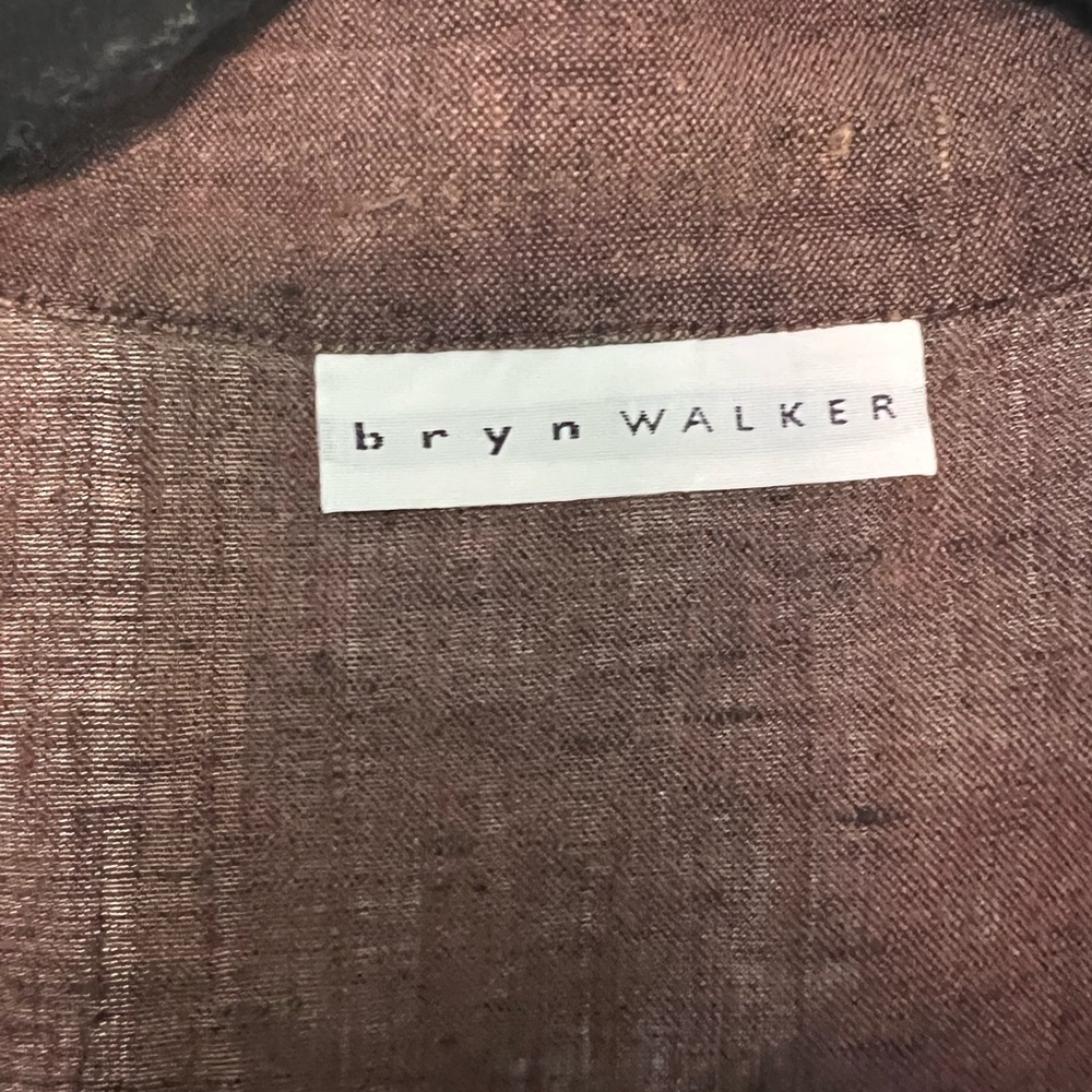 Bryn Walker Koryo Rustic Brown wrap linen Top - Picture 2 of 3